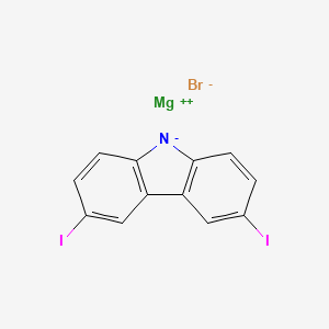 molecular formula C12H6BrI2MgN B14354250 magnesium;3,6-diiodocarbazol-9-ide;bromide CAS No. 92593-70-9