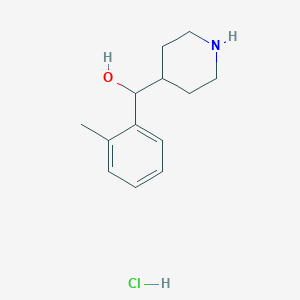 molecular formula C13H20ClNO B1435428 (2-Methylphenyl)(piperidin-4-yl)methanol hydrochloride CAS No. 1803562-95-9