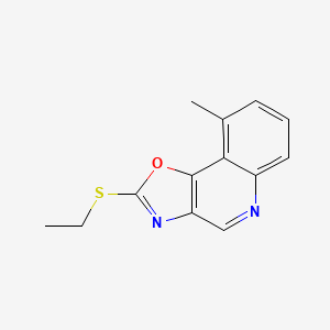 molecular formula C13H12N2OS B14354324 2-(Ethylsulfanyl)-9-methyl[1,3]oxazolo[4,5-c]quinoline CAS No. 96314-83-9