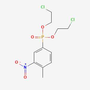 molecular formula C11H14Cl2NO5P B14354330 Bis(2-chloroethyl) (4-methyl-3-nitrophenyl)phosphonate CAS No. 93171-69-8