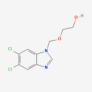 molecular formula C10H10Cl2N2O2 B14354343 Ethanol, 2-[(5,6-dichloro-1H-benzimidazol-1-yl)methoxy]- CAS No. 91649-68-2
