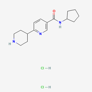 N-Cyclopentyl-6-piperidin-4-ylnicotinamide dihydrochloride