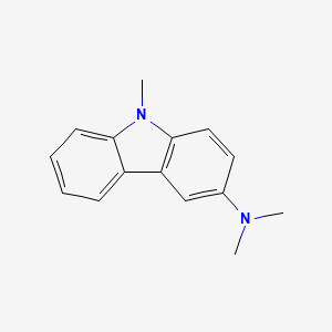 molecular formula C15H16N2 B14354386 N,N,9-trimethylcarbazol-3-amine CAS No. 94127-15-8