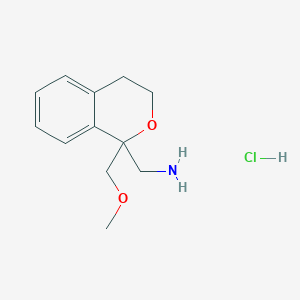 [1-(methoxymethyl)-3,4-dihydro-1H-2-benzopyran-1-yl]methanamine hydrochloride
