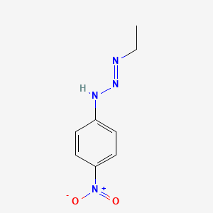 molecular formula C8H10N4O2 B14354430 N-Ethyldiazenyl-4-nitro-aniline CAS No. 91038-03-8