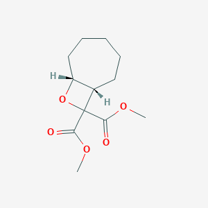 molecular formula C12H18O5 B14354439 dimethyl (1S,7R)-8-oxabicyclo[5.2.0]nonane-9,9-dicarboxylate CAS No. 90161-17-4