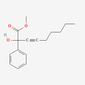 molecular formula C16H20O3 B14354442 Methyl 2-hydroxy-2-phenylnon-3-ynoate CAS No. 92956-90-6