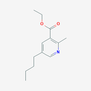 molecular formula C13H19NO2 B14354462 Ethyl 5-butyl-2-methylpyridine-3-carboxylate CAS No. 91027-96-2