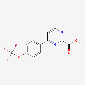 molecular formula C12H7F3N2O3 B1435447 4-[4-(Trifluoromethoxy)phenyl]pyrimidine-2-carboxylic Acid CAS No. 912850-80-7