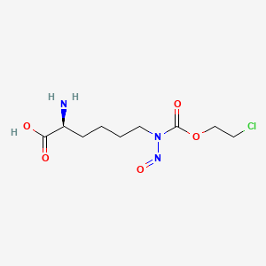 molecular formula C9H16ClN3O5 B14354472 N(sup 6)-((2-Chloroethoxy)carbonyl)-N(sup 6)-nitroso-L-lysine CAS No. 90957-40-7