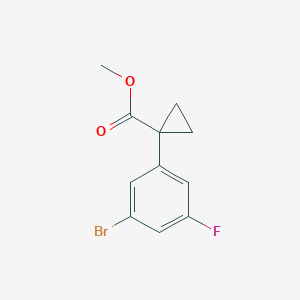 molecular formula C11H10BrFO2 B1435451 Methyl 1-(3-bromo-5-fluorophenyl)cyclopropane-1-carboxylate CAS No. 1803566-53-1