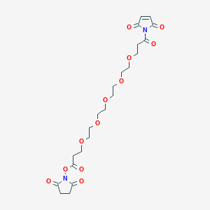 molecular formula C22H30N2O12 B1435453 2,5-dioxopyrrolidin-1-yl 19-(2,5-dioxo-2,5-dihydro-1H-pyrrol-1-yl)-19-oxo-4,7,10,13,16-pentaoxanonadecan-1-oate CAS No. 1232769-29-7