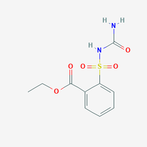 molecular formula C10H12N2O5S B14354542 Ethyl 2-(carbamoylsulfamoyl)benzoate CAS No. 95473-35-1