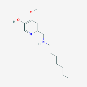 molecular formula C14H24N2O2 B14354559 6-[(Heptylamino)methyl]-4-methoxypyridin-3-OL CAS No. 94660-39-6