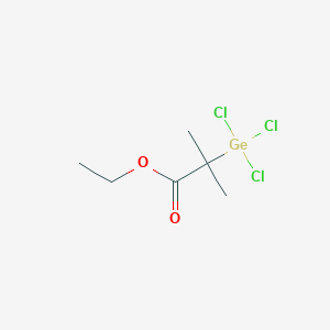 molecular formula C6H11Cl3GeO2 B14354599 Ethyl 2-methyl-2-(trichlorogermyl)propanoate CAS No. 92392-09-1