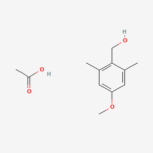 molecular formula C12H18O4 B14354612 Acetic acid;(4-methoxy-2,6-dimethylphenyl)methanol CAS No. 92516-23-9
