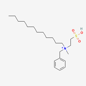 molecular formula C22H40NO3S+ B14354617 Benzyl-dodecyl-methyl-(2-sulfoethyl)azanium CAS No. 91483-73-7