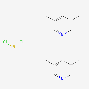 molecular formula C14H18Cl2N2Pt B14354626 cis-Dichlorobis(3,5-dimethylpyridine)platinum CAS No. 91602-67-4