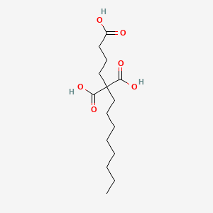 molecular formula C15H26O6 B14354648 Dodecane-1,4,4-tricarboxylic acid CAS No. 93929-14-7