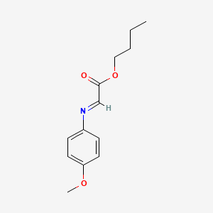 molecular formula C13H17NO3 B14354707 Butyl (2E)-[(4-methoxyphenyl)imino]acetate CAS No. 91522-17-7