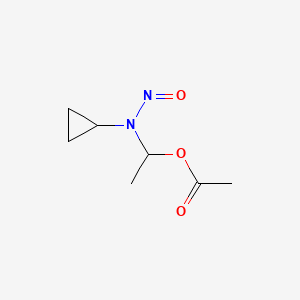 molecular formula C7H12N2O3 B14354745 N-Nitroso(1-acetoxyethyl)cyclopropylamine CAS No. 91254-59-0