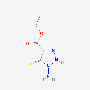 ethyl 1-amino-5-sulfanylidene-2H-triazole-4-carboxylate