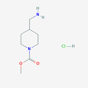 molecular formula C8H17ClN2O2 B1435485 Methyl 4-(aminomethyl)piperidine-1-carboxylate hydrochloride CAS No. 1803572-02-2