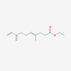 molecular formula C14H22O2 B14354853 Ethyl 4-methyl-8-methylidenedeca-4,9-dienoate CAS No. 92984-19-5