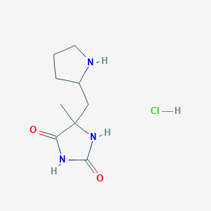 5-Methyl-5-[(pyrrolidin-2-yl)methyl]imidazolidine-2,4-dione hydrochloride