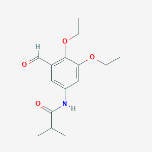 molecular formula C15H21NO4 B14354887 N-(3,4-Diethoxy-5-formylphenyl)-2-methylpropanamide CAS No. 90257-29-7