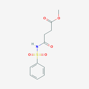 molecular formula C11H13NO5S B14354907 Methyl 4-[(benzenesulfonyl)amino]-4-oxobutanoate CAS No. 91511-99-8