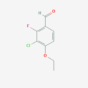molecular formula C9H8ClFO2 B1435492 3-Chloro-4-ethoxy-2-fluorobenzaldehyde CAS No. 1823430-49-4