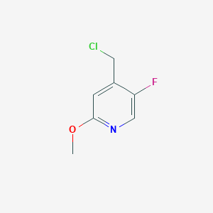 molecular formula C7H7ClFNO B1435494 4-(Chloromethyl)-5-fluoro-2-methoxypyridine CAS No. 1227585-67-2