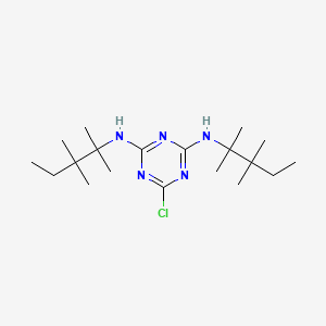 molecular formula C19H36ClN5 B14354970 6-Chloro-N~2~,N~4~-bis(2,3,3-trimethylpentan-2-yl)-1,3,5-triazine-2,4-diamine CAS No. 94818-72-1