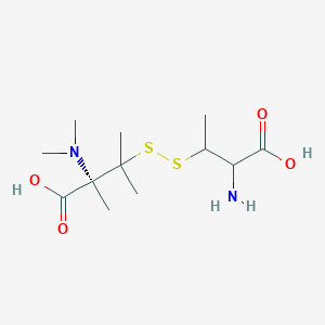 molecular formula C12H24N2O4S2 B1435498 (2R)-3-[(1-Amino-1-carboxypropan-2-yl)disulfanyl]-2-(dimethylamino)-2,3-dimethylbutanoic acid CAS No. 59077-05-3