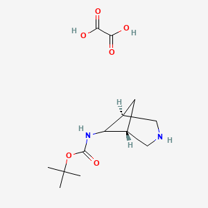 molecular formula C13H22N2O6 B1435499 oxalic acid; tert-butyl N-[(1R,5S,6r)-3-azabicyclo[3.1.1]heptan-6-yl]carbamate CAS No. 1807939-52-1