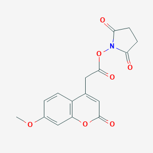 molecular formula C16H13NO7 B014355 7-Methoxycoumarin-4-acetic Acid N-Succinimidyl Ester CAS No. 359436-89-8