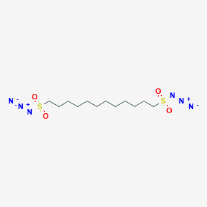 molecular formula C12H24N6O4S2 B14355005 Dodecane-1,12-disulfonyl diazide CAS No. 91993-39-4