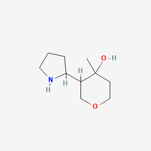 4-Methyl-3-(pyrrolidin-2-yl)oxan-4-ol