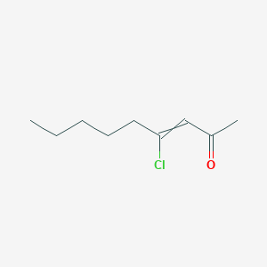 molecular formula C9H15ClO B14355052 4-Chloronon-3-EN-2-one CAS No. 90722-35-3