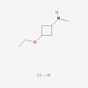molecular formula C7H16ClNO B1435506 3-ethoxy-N-methylcyclobutan-1-amine hydrochloride CAS No. 1803590-22-8