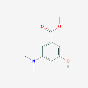 molecular formula C10H13NO3 B14355061 Methyl 3-(dimethylamino)-5-hydroxybenzoate CAS No. 90619-00-4