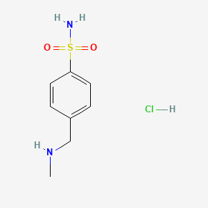 molecular formula C8H13ClN2O2S B1435508 4-[(Methylamino)methyl]benzene-1-sulfonamide hydrochloride CAS No. 116599-33-8