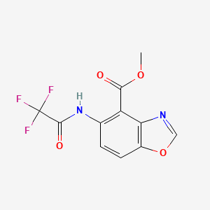 molecular formula C11H7F3N2O4 B14355088 Methyl 5-(2,2,2-trifluoroacetamido)-1,3-benzoxazole-4-carboxylate CAS No. 95015-25-1