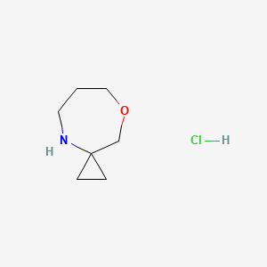 molecular formula C7H14ClNO B1435510 8-Oxa-4-azaspiro[2.6]nonane hydrochloride CAS No. 1803561-68-3