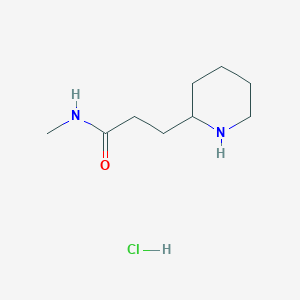 molecular formula C9H19ClN2O B1435515 N-methyl-3-(piperidin-2-yl)propanamide hydrochloride CAS No. 1803606-09-8