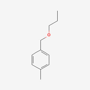 molecular formula C11H16O B14355161 Benzene, 1-methyl-4-(propoxymethyl)- CAS No. 91967-70-3