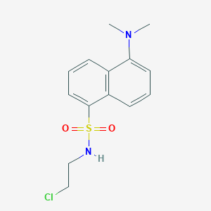 molecular formula C14H17ClN2O2S B14355212 N-(2-Chloroethyl)-5-(dimethylamino)naphthalene-1-sulfonamide CAS No. 94194-83-9