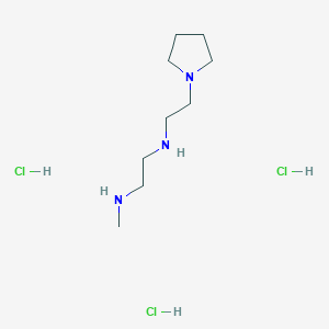 molecular formula C9H24Cl3N3 B1435522 [2-(Methylamino)ethyl][2-(pyrrolidin-1-yl)ethyl]amine trihydrochloride CAS No. 1803606-77-0