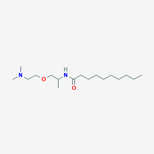 molecular formula C17H36N2O2 B14355231 N-{1-[2-(Dimethylamino)ethoxy]propan-2-YL}decanamide CAS No. 90704-57-7